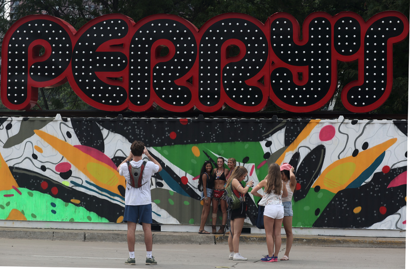 The sign near Perry’s stage